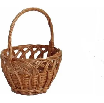 Nákupní košík Proutěný košík, velikonoční kulatý