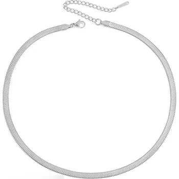 Náhrdelník ORNAMENTI Náhrdelník Wide Flat silver