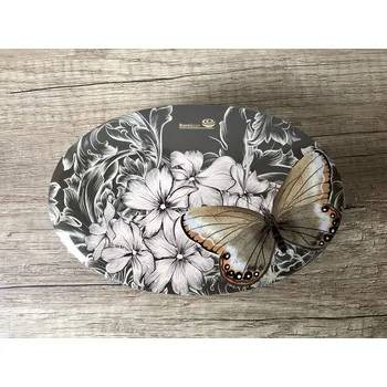 Bonboniéra Born&syn – Motýl oválná plechová dóza 125g