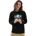 vans Pánská mikina pressed floral po hoodie black