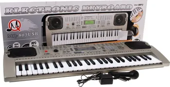 Hudební nástroj pro děti Keyboard MQ 807USB s příslušenstvím + mikrofon, USB