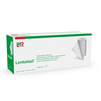 Zdravotnický materiál Lenkelast Elastické univerzální obinadlo 12 cm x 5 m střední tah 1 ks