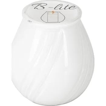 Svíčka B-lite zahradní svíčka ve skle, bílá, 120 g