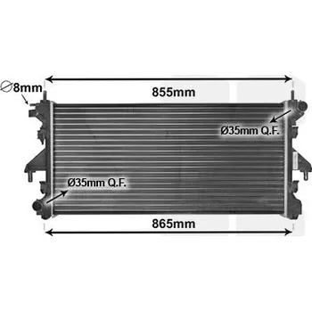 Chladič motoru Chladič, chlazení motoru VAN WEZEL 40002308