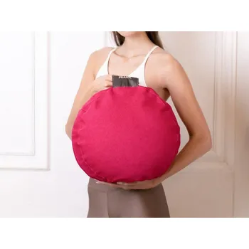 Dekorativní polštářek Meditační polštář PRÁNA s potahem BOMBAY - magenta 36 x 12 cm