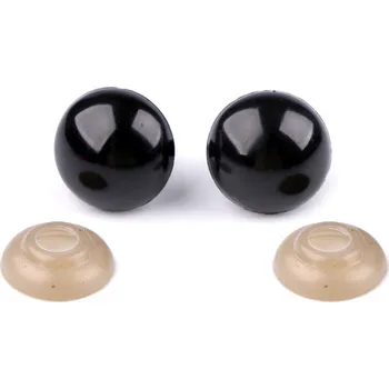 Oči s pojistkou Ø16 mm, barva černá