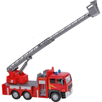 autíčko Kids Globe Hasičský vůz s otočným žebříkem, světelnou a zvukovou signalizací