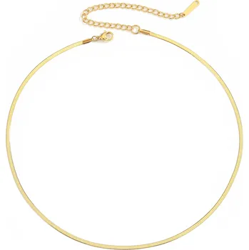 Náhrdelník ORNAMENTI Pozlacený náhrdelník Thin Flat gold