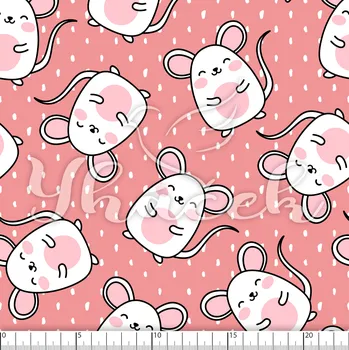 Fleece antipiling, Myšky na růžové