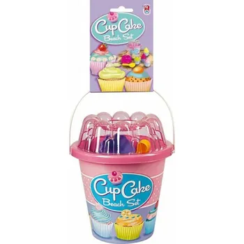 Hračka na písek Androni Sada na písek dortíky - střední - růžová