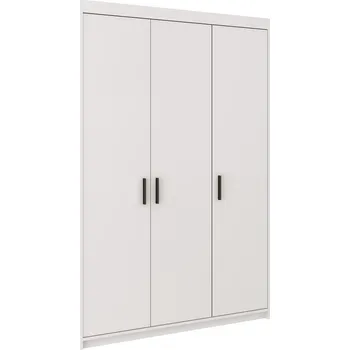 Šatní skříň Skříň Elena 3D bílá, 133 x 191 cm