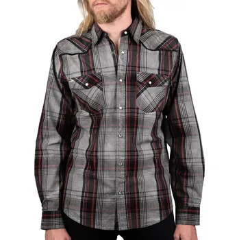 Pánská košile košile pánská s dlouhým rukávem WORNSTAR - Asphalt - S