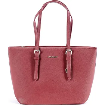 Kabelka David Jones Paris Středně velká kabelka na rameno David Jones CH21088A tmavěčervená