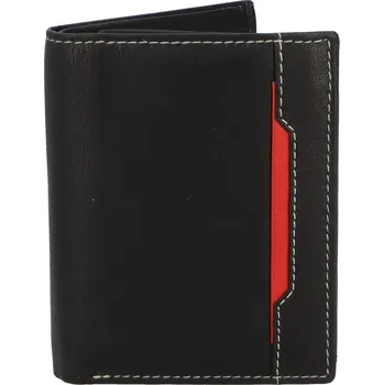 Peněženka Trendová pánská kožená peněženka Mluko, černá - červená