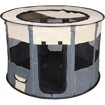 ohrádka pro psa Merco Pet Round ohrádka pro psy šedá/béžová 56 x 86 x 86 cm