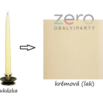 Svíčka Svíčka kónická 24 cm - krémová (lak)