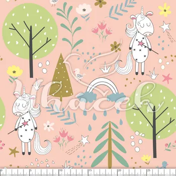 Fleece antipiling, Magický jednorožec na růžové