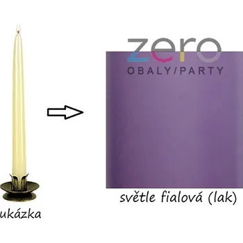 Svíčka Svíčka kónická 24 cm - sv. fialová (lak)
