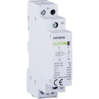 modulární přístroj a rozvaděč Noark 102403 Ex9CH20 11 240V 50/60Hz Instalační relé, 20 A, ovl. 240 V, 1 NC + 1 NO kontakty (Ex9CH20 11 240V 50/60Hz)