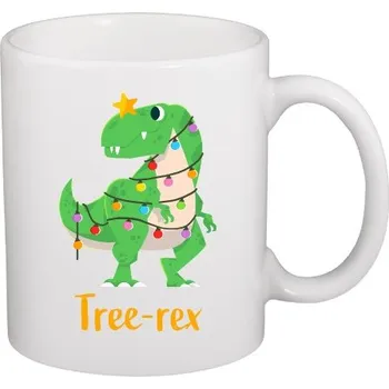 Hrnek malý bílý s potiskem Tree-rex