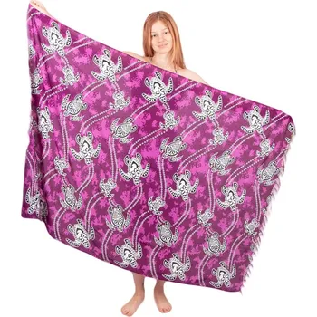 Šátek Sarong / pareo / plážový šátek Turtles Purple, Sittar.cz