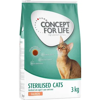 Krmivo pro kočku 2x3kg Concept for Life Sterilised Cats losos