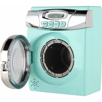Dětský spotřebič Pračka na baterie se světlem a zvukem 13 x 17 cm tyrkysová