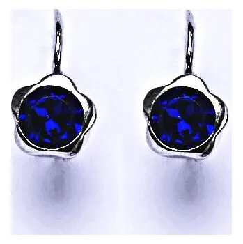 Náušnice Stříbrné náušnice kytička zirkon spinel - NK1271 (Stříbrné náušnice se zirkony spinely)