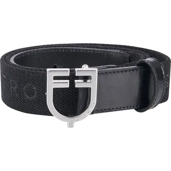 Opasek EQUESTRO Pásek elastický Equestro, black/silver Délka: 90 cm