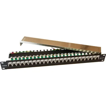 Patch panel LEXI-Net Patch panel EXCLUSIVE 24 portů C5e s poličkou osazený FTP