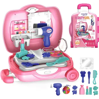 Dětská domácnost Woopie Kufr do kosmetického salonu 2v1 17 ks