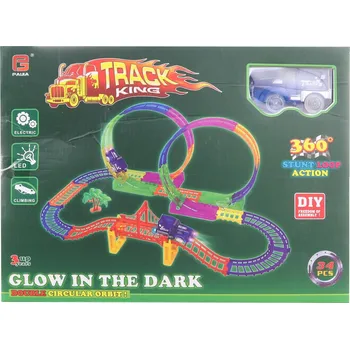 autodráha Lamps Track King barevná dráha s autem na baterie