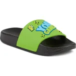 Coqui Ruki Dětské pantofle 6383 Black/Lime 24/25