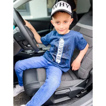 Dívčí tričko Trendy chlapecké triko v tmavě-modré barvě, Velikost 9-10 roků