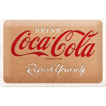 Plechová cedule Nostalgic Art Plechová Cedule Coca-Cola Cardboard Logo