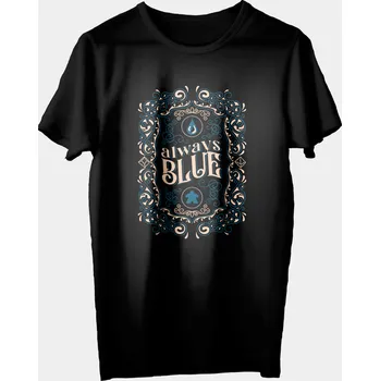 Příslušenství k deskovým hrám Mr. Meeple Tričko s herním motivem - Always Blue - černé - Unisex S