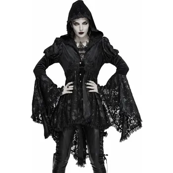 Dámský kabát kabát dámský DEVIL FASHION - Hollow Devotion Gothic - XL