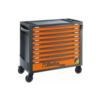 Dlouhý vozík na nářadí s 9 zásuvkami a systémem proti převrácení - Čer