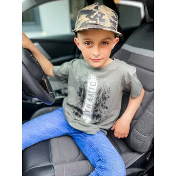 Dívčí oblečení Stylové tričko v zelené barvě s potiskem, Velikost 10-11 roků