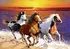 Puzzle Wooden City Divocí koně na pláži 1010 dílků