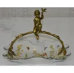 Zámecká mísa s chlapečkem - porcelán + bronz