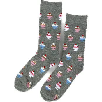 Dětské veselé ponožky šedé - zmrzlinový pohár, Velikost 36-38
