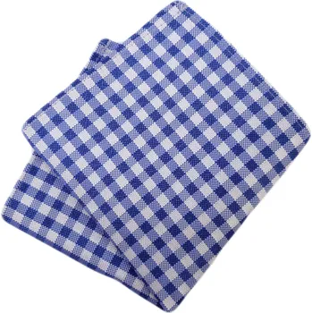 Pánské sako HEDVA ČESKÝ BROKÁT Kapesníček ČH 409 kárko modrá/bílá KRB