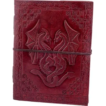 Umělecký papír Kožený zápisník Draci, ruční výroba, Sittar mini