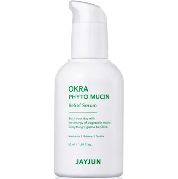 Pleťové sérum Jayjun Okra Phyto Mucin jemné pleťové sérum pro zklidnění a posílení citlivé pleti 50 ml