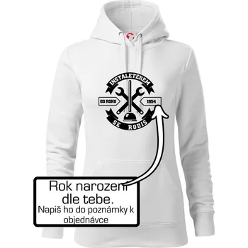 Dámská mikina instalatérem se rodíš - Mikina dámská Cape s kapucí - 2XL ( Bílá )