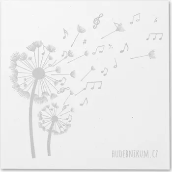 Samolepící bloček Lepící poznámkový bloček - Pampeliška s notami