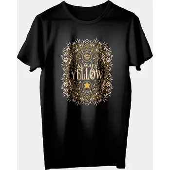 Příslušenství k deskovým hrám Mr. Meeple Tričko s herním motivem - Always Yellow - černé - Unisex M