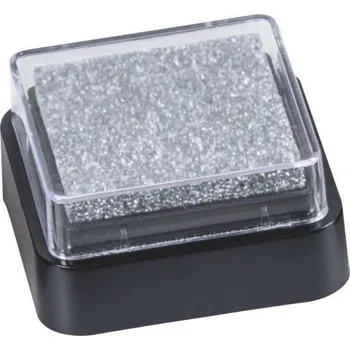 Razítková poduška Razítkovací polštářek mini 3x3 cm - stříbrný