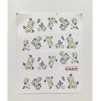 Vodolepky na zdobení nehtů - Luční kvítí BLE191